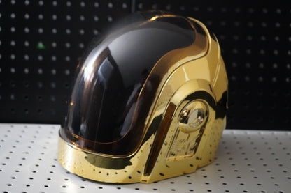 Daft Punk Gold Helmet Cosplay, Guy-Manuel Gold Chrome See Through Wearable Helmet Replica