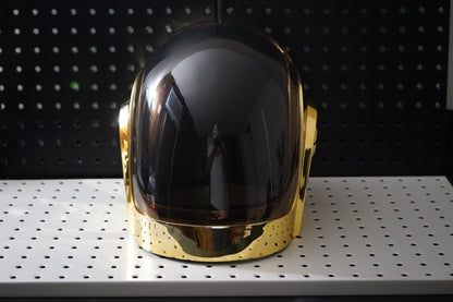 Daft Punk Gold Helmet Cosplay, Guy-Manuel Gold Chrome See Through Wearable Helmet Replica