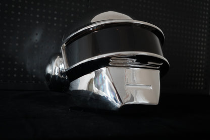 Thomas Bangalter LED Helmet, Daft Punk Silver Chrome Wearable Cosplay Prop