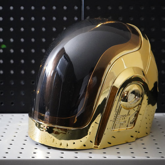 Daft Punk Gold Helmet Cosplay, Guy-Manuel Gold Chrome See Through Wearable Helmet Replica